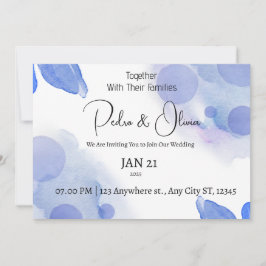 Convite Para Casamento De Wildflower Periwinkle