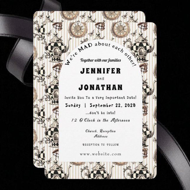 Convite Para Casamento De Wonderland Whimsy (Criador carregado)