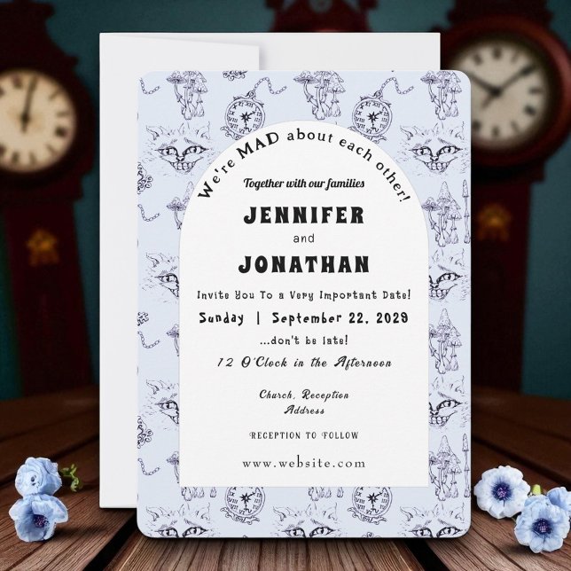 Convite Para Casamento De Wonderland Whimsy (Criador carregado)