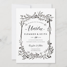 Convite para Casamento de Woodcolor Woodland - Uni