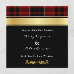 Convite para Casamento de Xadrezes Elegante