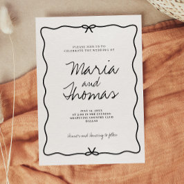 Convite para Casamento Desengravidado em Mão Moder