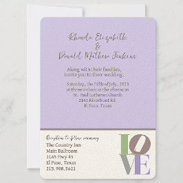 Convite para casamento do amor moderno