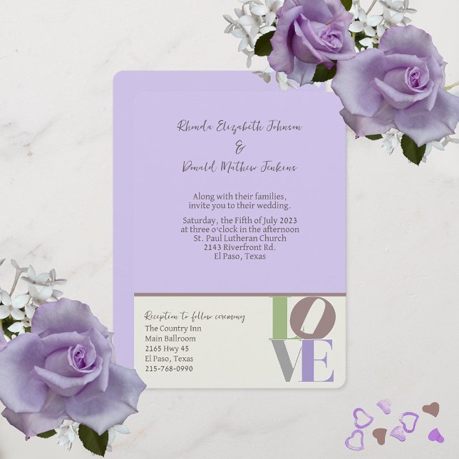 Convite para casamento do amor moderno (Criador carregado)