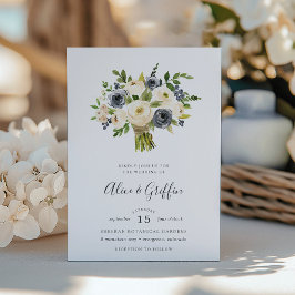 Convite para casamento do Buquê Blueberry Lane