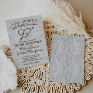 Convite para casamento do coração da árvore de 