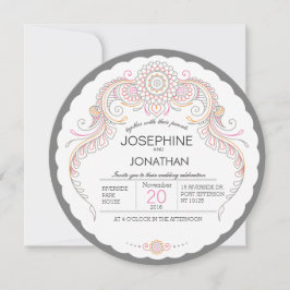 Convite para casamento do Elegant Mehndi