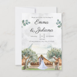 Convite para casamento do elopete da montanha