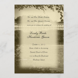 Convite para casamento do Hotel Ilha Mackinac