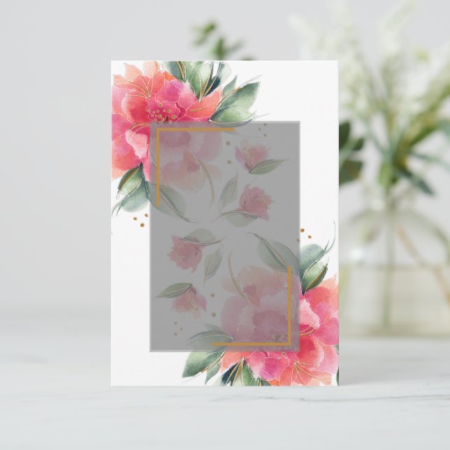 Convite para casamento do orçamento do jardim do R (Em pé/Frente)