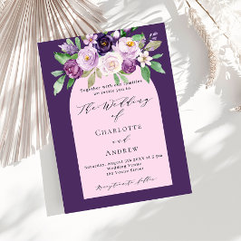 Convite para casamento do orçamento floral cor-de-