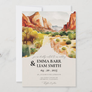 Convite para Casamento do Parque Nacional do ZION