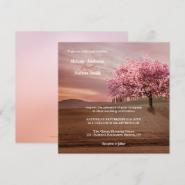 Convite para casamento do pomar de árvore de flore