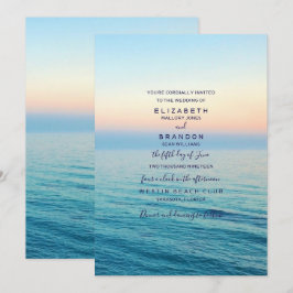 Convite para Casamento do Sunset Skies Beach Ocean