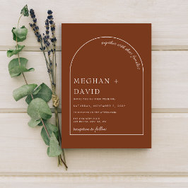 Convite para casamento do Terracotta Arch Rustic B