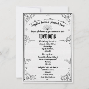Convite para Casamento e Cartão de Arte Texturizad