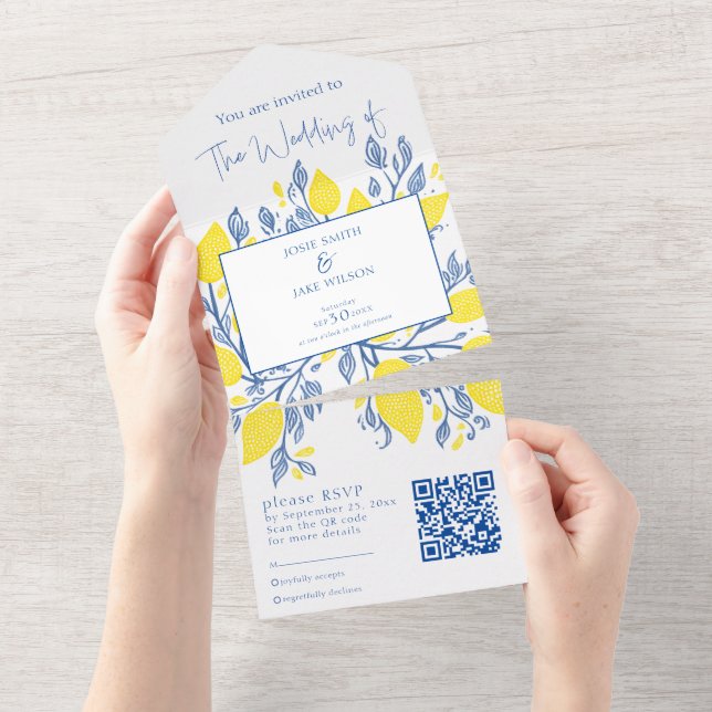 Convite para casamento e RSVP para as vinhas de li (Tearaway)