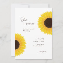 Convite Para Casamento Elebant Sunflower