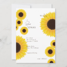 Convite Para Casamento Elebant Sunflower