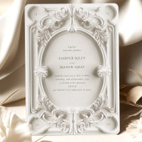 Convite para Casamento Elegância Barroca