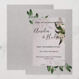 Convite para casamento elegante