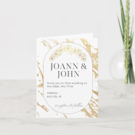 Convite para casamento elegante