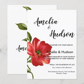 Convite para casamento elegante