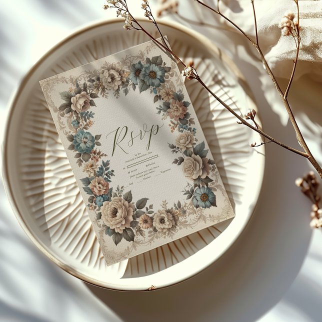 Convite para Casamento Elegante Art Nouveau (Criador carregado)