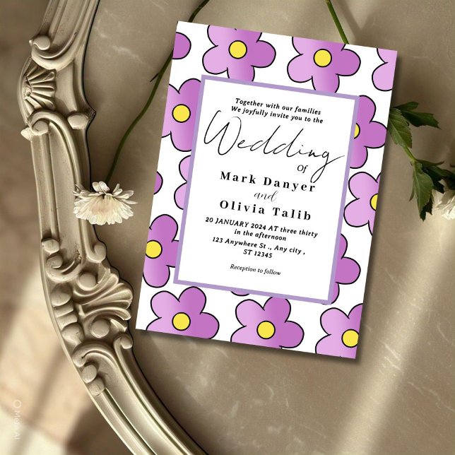 Convite para Casamento Elegante com Caligrafia Mod (Criador carregado)