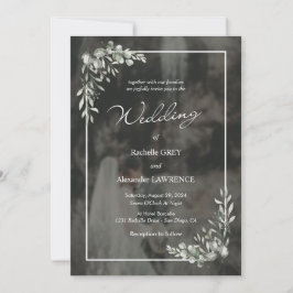 Convite para Casamento Elegante com Eucalyptus Des