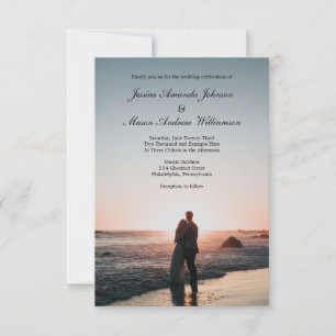 Convite para Casamento Elegante com Foto