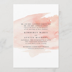 Convite para Casamento Elegante de Aquarela