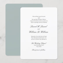 Convite para Casamento Elegante de Azul Teal Ambos