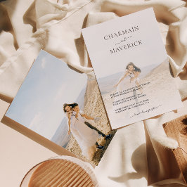 Convite para Casamento Elegante de Foto Moderna