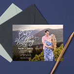 Convite para Casamento Elegante de Fotos no Dia Es<br><div class="desc">Simples convite elegante para o seu dia especial. Visite nosso site em www.berryberrysweet.com para designs de papelaria e presentes personalizados.</div>
