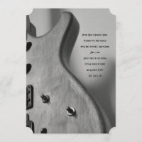 Convite Para Casamento Elegante De Guitarra Elétri