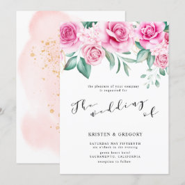 convite para casamento elegante de jardim delicado