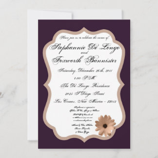 Convite para Casamento Elegante de Rico Floral 5x7