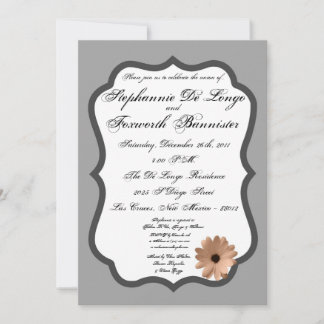 Convite para Casamento Elegante de Rico Floral 5x7