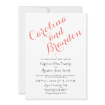Convite para Casamento Elegante de Script Clássico