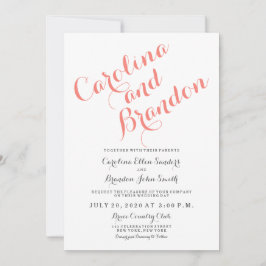 Convite para Casamento Elegante de Script Clássico