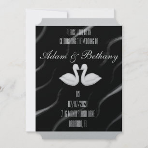 Convite para Casamento Elegante de Swan