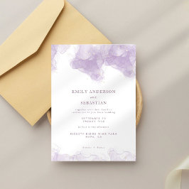 Convite para Casamento Elegante de Tinta Dourada d