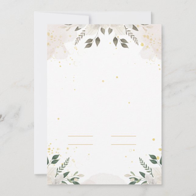 Convite para Casamento Elegante - Design moderno (Verso)