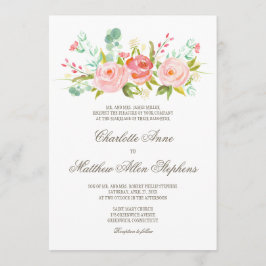 Convite para Casamento Elegante do Jardim de Rosa