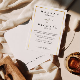 Convite para casamento elegante do monograma cláss