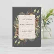 Convite para Casamento Elegante do Ouro Verde de i