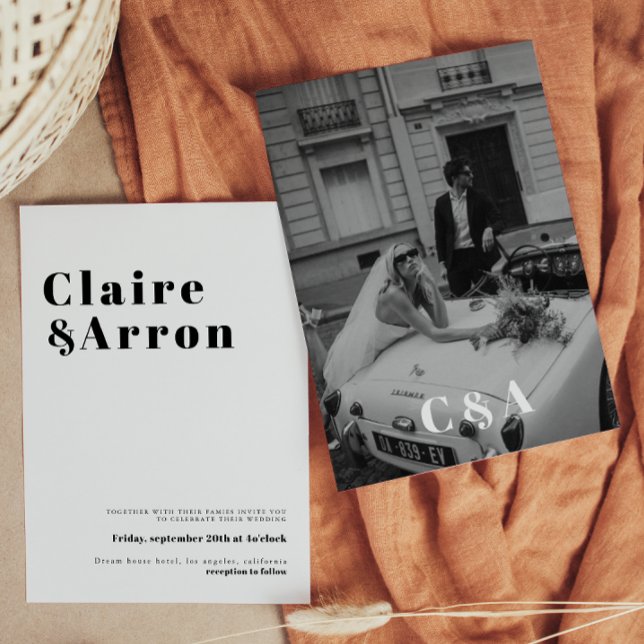 Convite para Casamento Elegante e Trendy (Criador carregado)