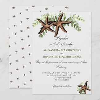 Convite para Casamento Elegante Eucalyptus e Starf