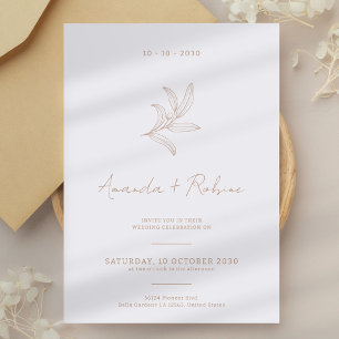 Convite para Casamento Elegante Minimalista